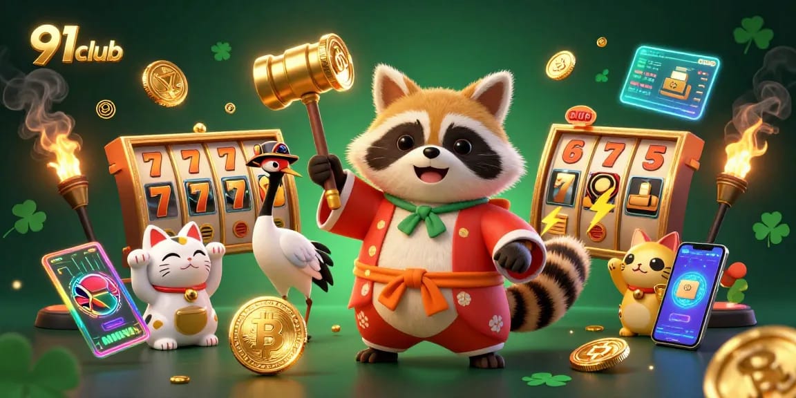 Engage in thrilling gameplay at 91club with vivid slot reels and a festive atmosphere.
