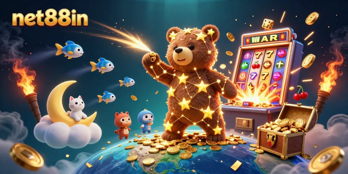 Enjoy thrilling wins at net88in with a vibrant jackpot explosion and colorful slot symbols