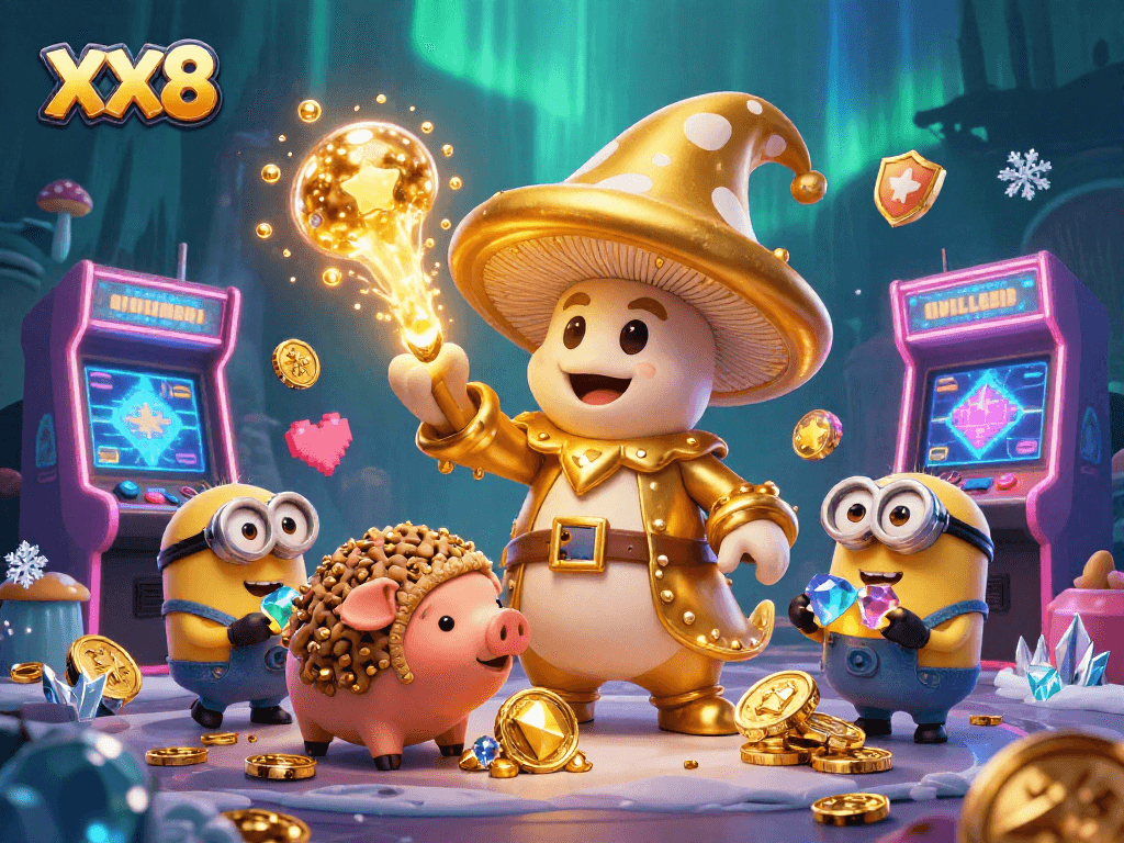 Experience magical wins with XX8's vibrant 3D casino adventure featuring enchanting characters and game elements.