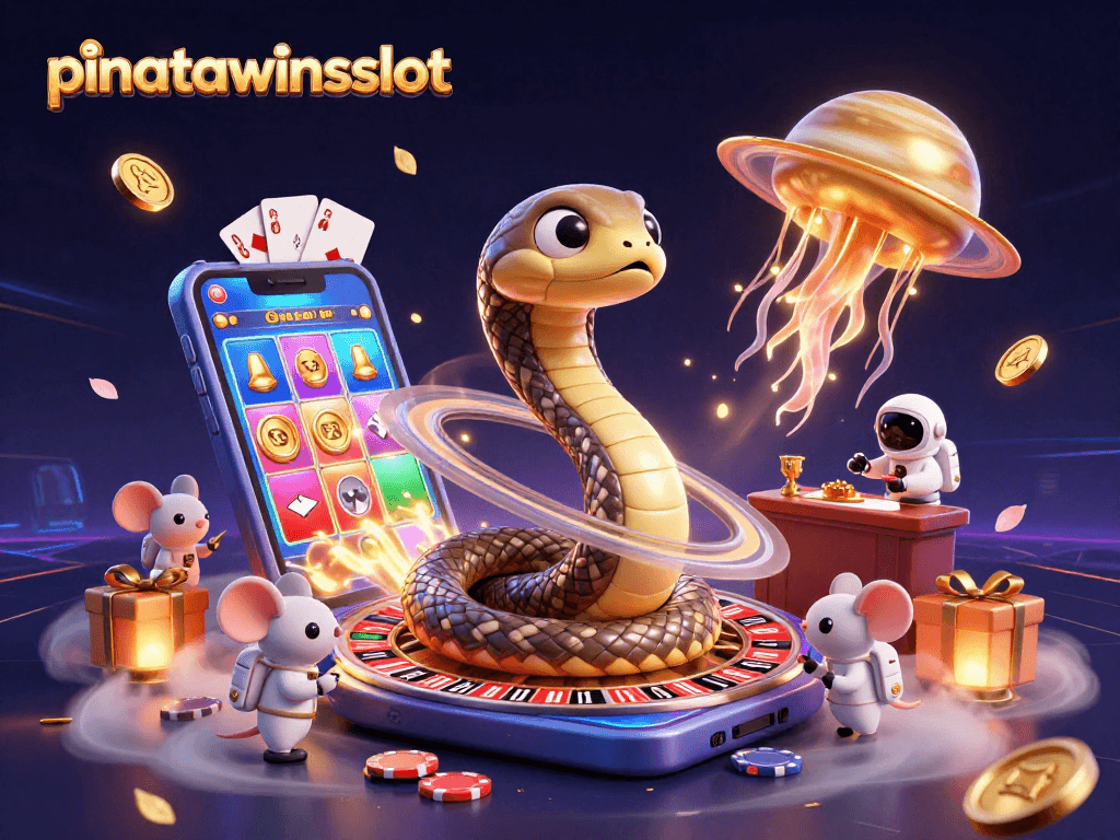 Experience pinatawinsslot excitement with playful cosmic characters and vibrant casino elements.