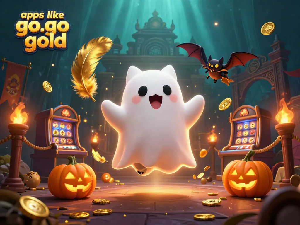 Experience thrilling gameplay with apps like go go gold in this dynamic haunted casino scene.