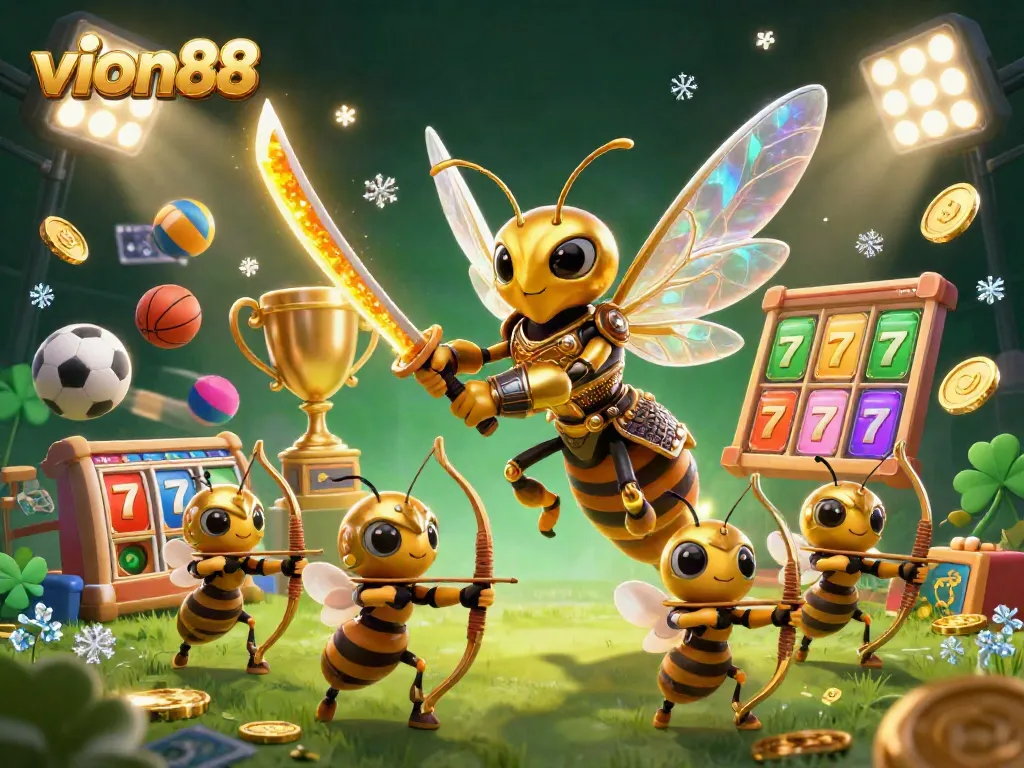 Gamble and win big with vion88’s dynamic casino scene featuring exciting slot games and vibrant casino elements.