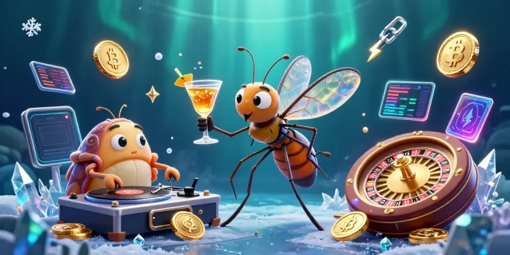 Experience the thrilling world of abc8 with a vibrant 3D casino scene featuring unique characters and elements.