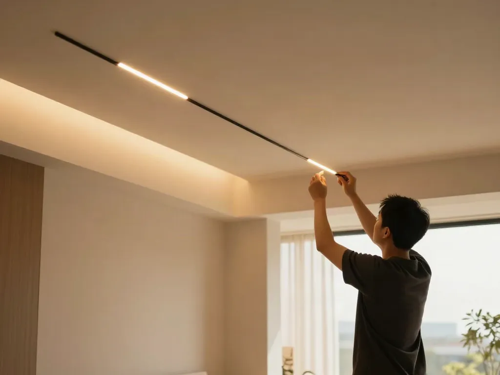 Iluminat cu sina magnetică oferit de servicii locale de electricitate, profesionist și de încredere.