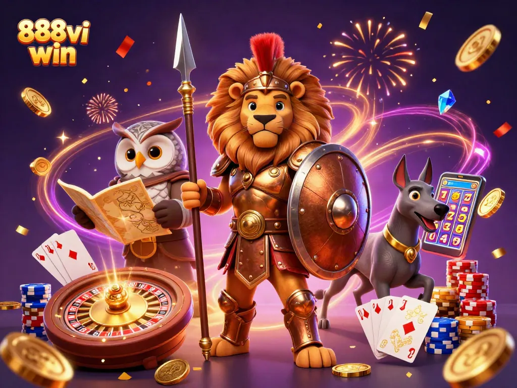 Experience thrilling wins at 888vi win with golden coins and gaming excitement in a vibrant atmosphere.