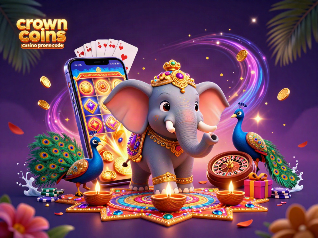 Experience winning with crown coins casino promo code as the elephant celebrates with gaming and light.