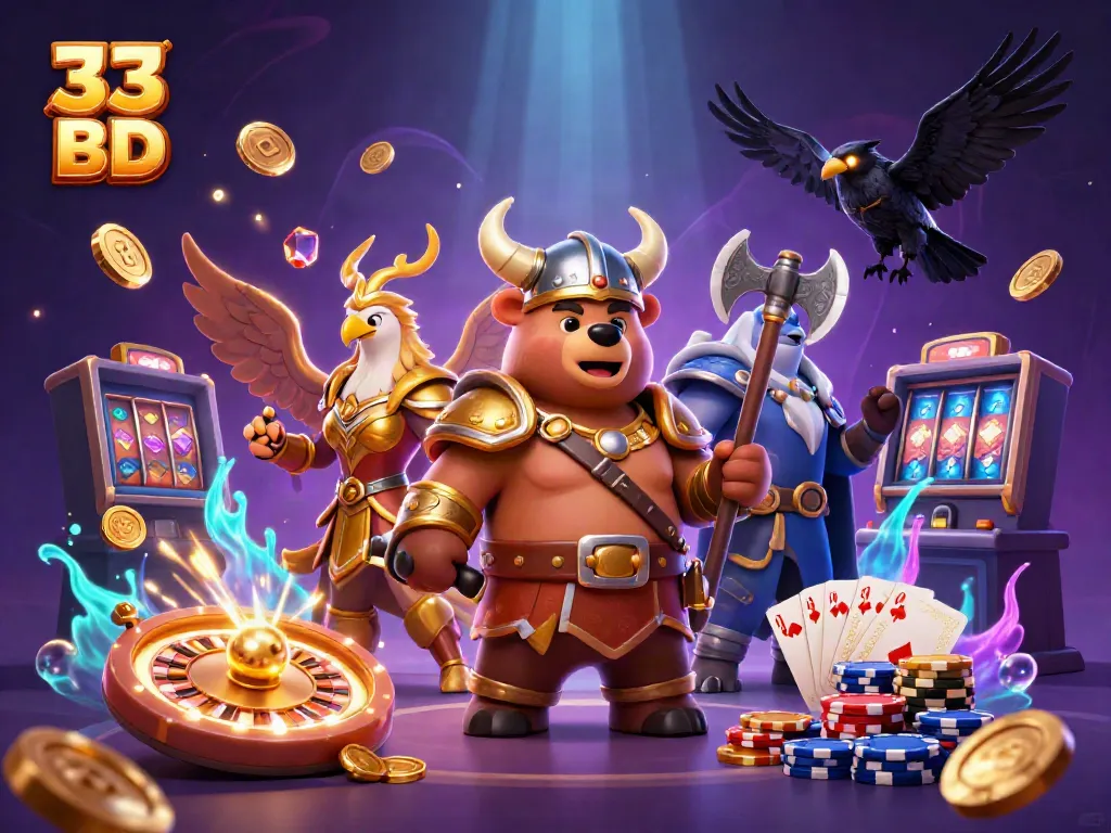 Experience thrilling moments at 33 BD with cascading golden coins and exciting game elements!