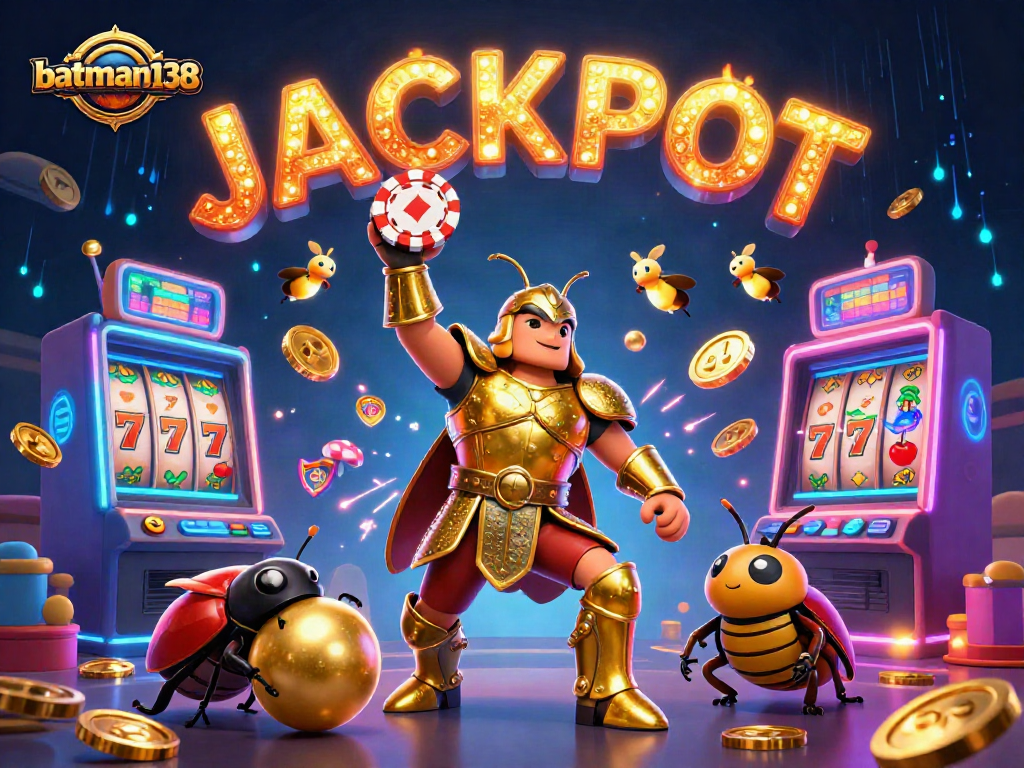 Play and win big at batman138 with a colorful casino scene showcasing slots and jackpots.