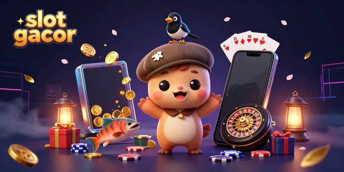 Experience thrilling slot gacor action in this vibrant 3D illustration showcasing fun characters and gaming elements.