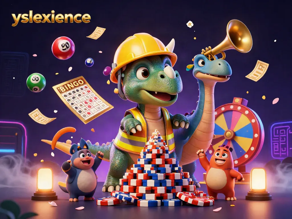 Experience the thrilling world of yslexperience as fun characters celebrate at a vibrant casino scene.