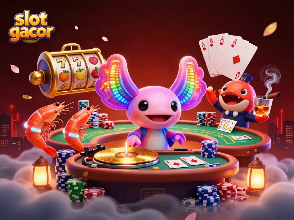 Engage in exciting slot gacor games with vibrant characters and dynamic casino elements.