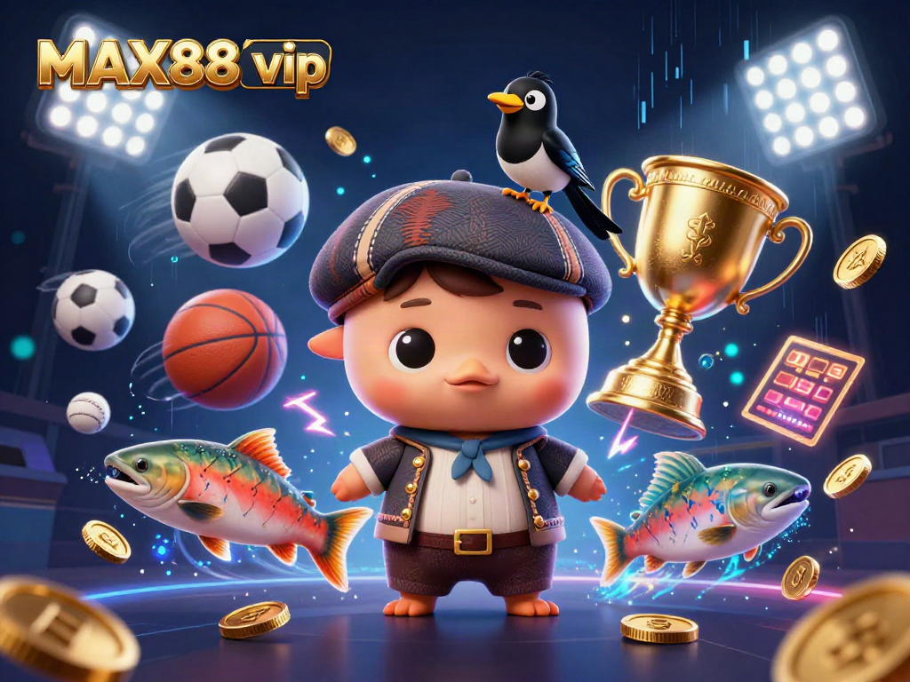 Experience MAX88 vip with engaging online casino games and vibrant graphics in this dynamic scene.