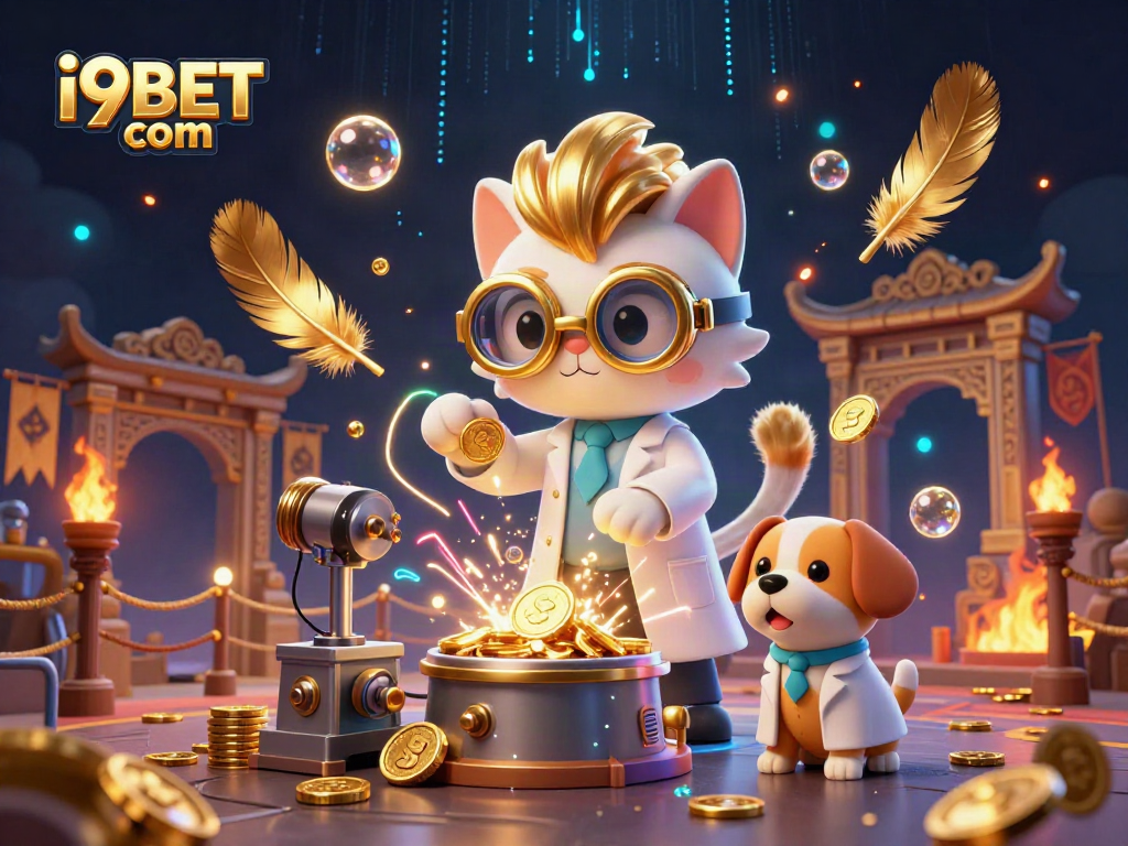 Experience the thrill of strategy at i9BET com with gold coins and fun characters in a vibrant casino atmosphere.
