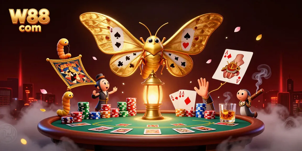 Experience thrilling poker action at W88 com with vibrant casino elements and colorful details.