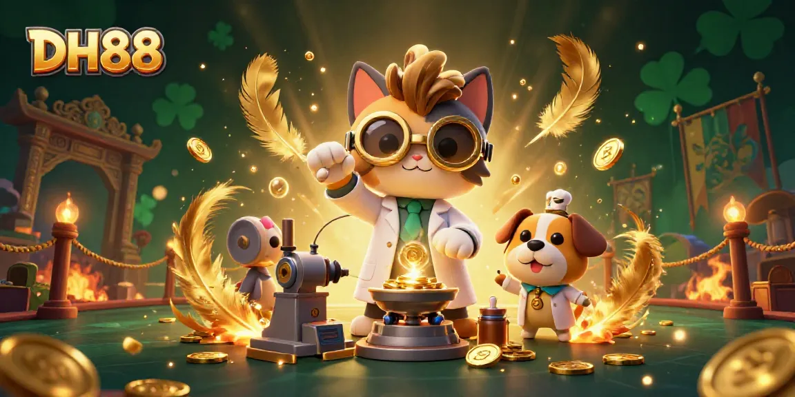 Experience thrilling gameplay at DH88 with our vibrant casino theme illustration featuring an adventurous lab scene.