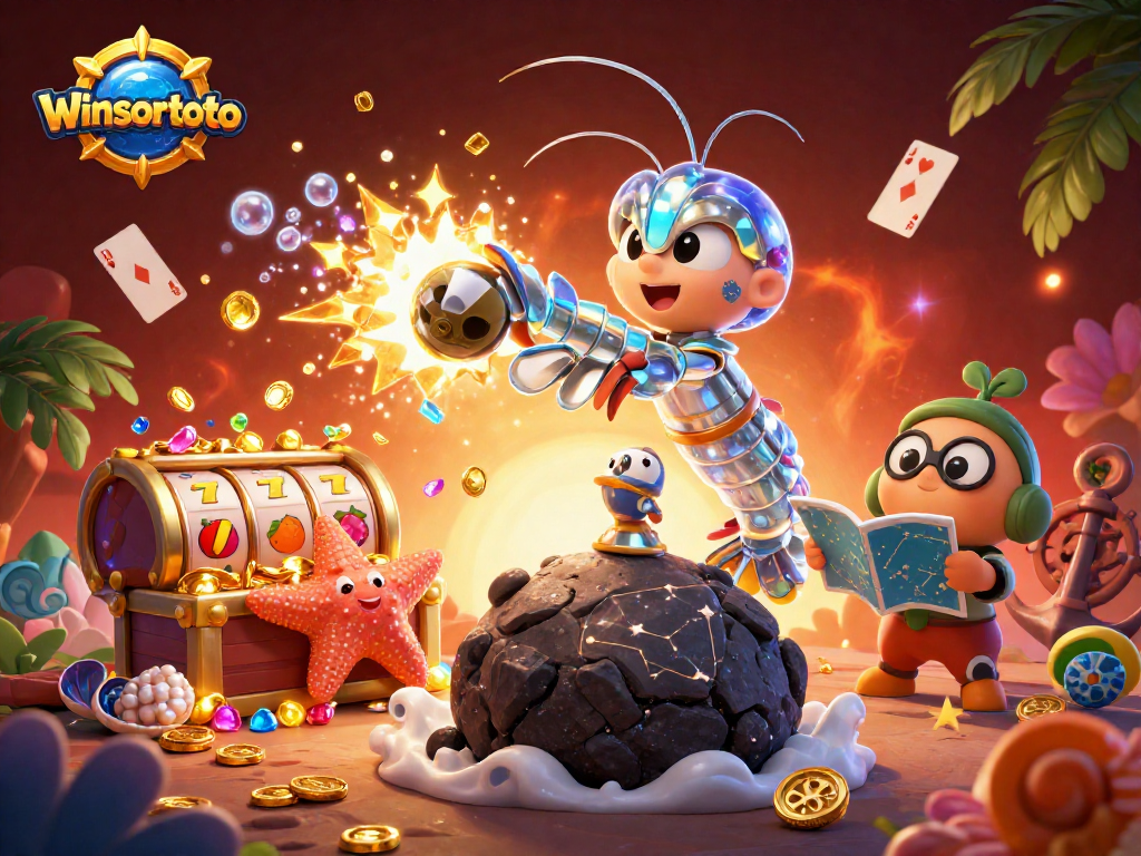 Menggandakan peluang menang dengan winsortoto dalam kasino online, menampilkan gambar ilustrasi 3D yang menarik.