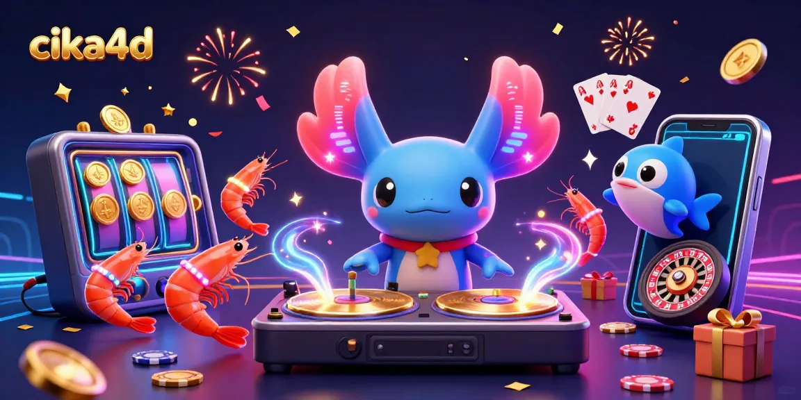 Experience the thrill of cika4d with vibrant characters and exciting casino elements in this dynamic scene.
