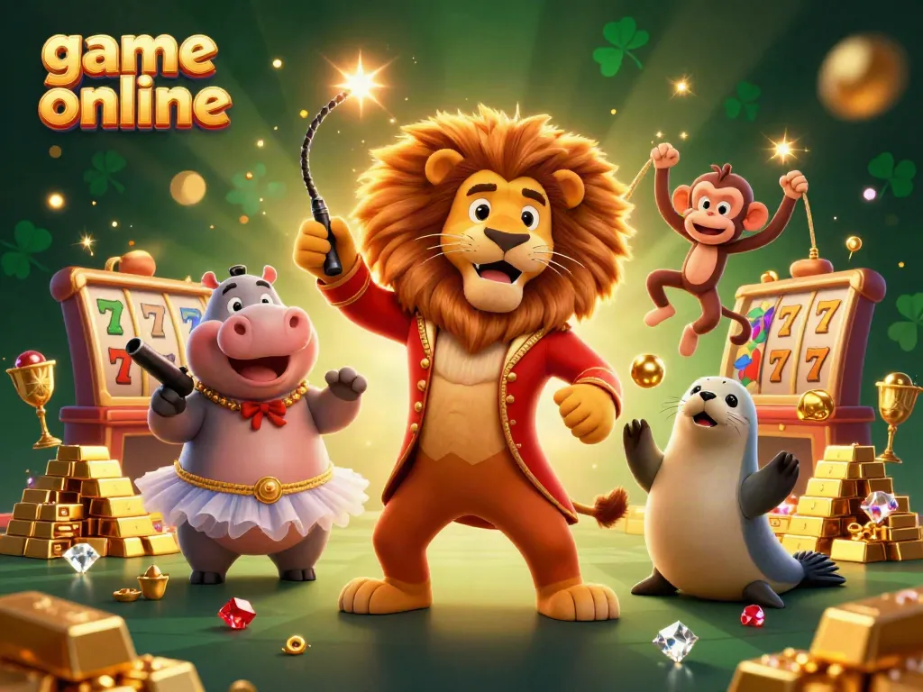 Engage with game online adventures featuring colorful casino-themed characters and treasures.