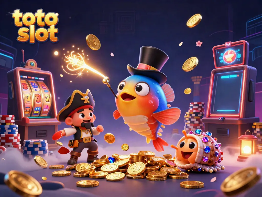 Engage with the thrilling world of toto slot, where animated characters and casino elements abound.