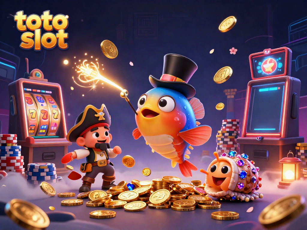 Engage with the thrilling world of toto slot, where animated characters and casino elements abound.