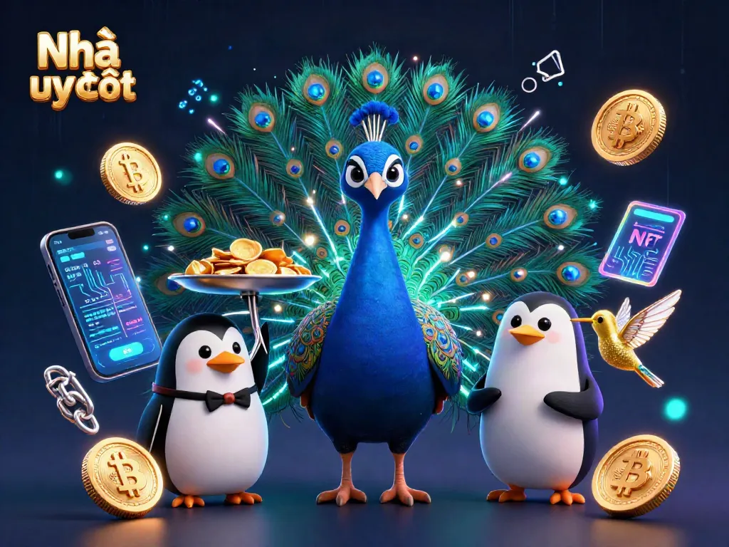 Engage with Nhà cái uy tín features through a vibrant casino-themed illustration.