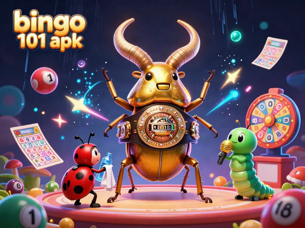 Join the excitement of bingo 101 apk with vibrant bingo elements and animated characters.