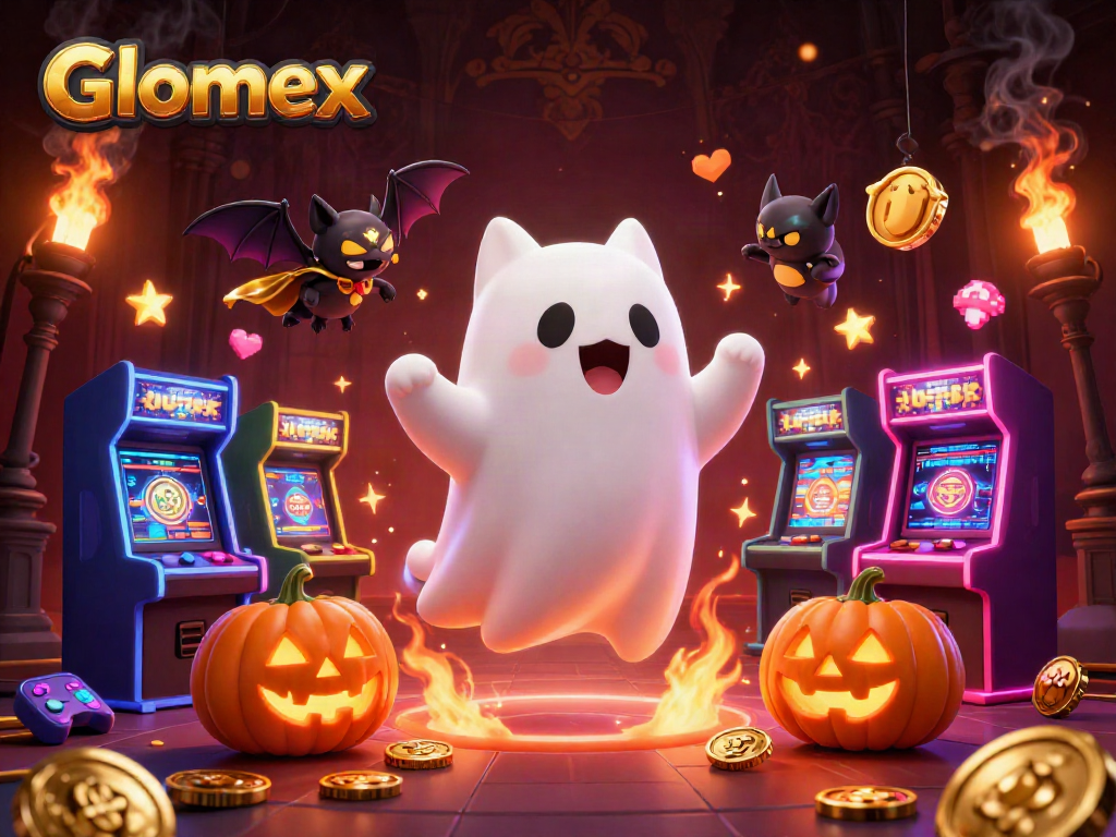 Engage with Glomex gaming adventures in a haunted casino rich with slots and vibrant characters.
