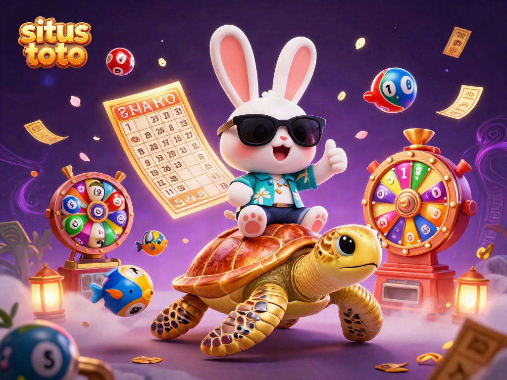 Engage in exciting gameplay with situs toto featuring a vibrant lottery-themed scene.